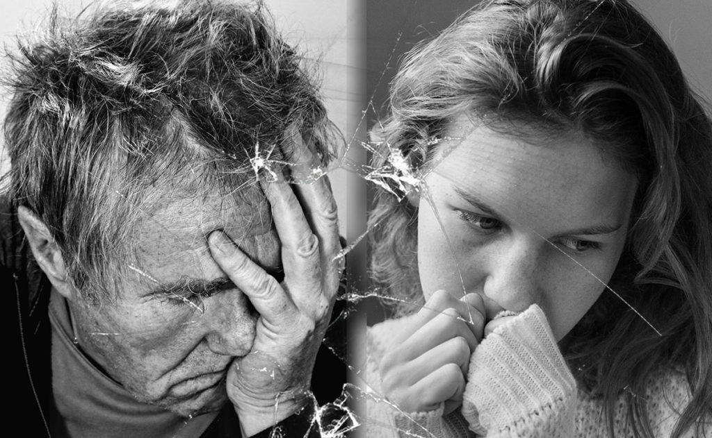 physically dependent on drugs or alcohol